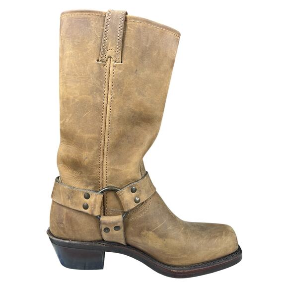 Frye Women’s 12R Brown Leather Harness Western Boot Size US 8 - Picture 4 of 10